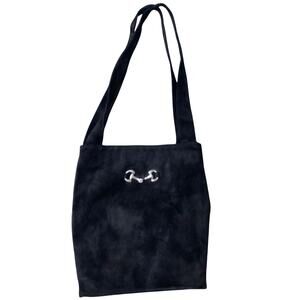 Vintage Henri Bendel New York Black Suede Shoulder Bag